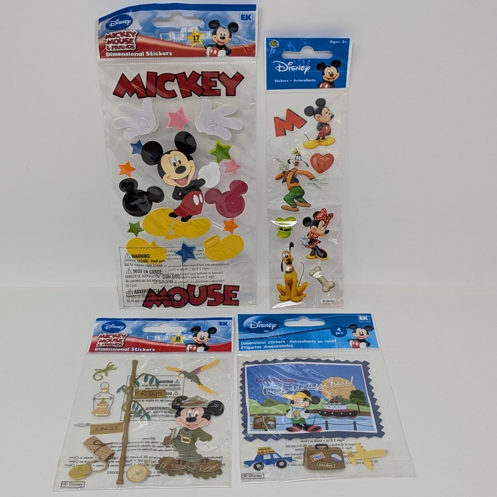 Disney Mickey Mouse Stickers Dimensional EK Sucess Jungle Goofy Pluto